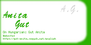 anita gut business card